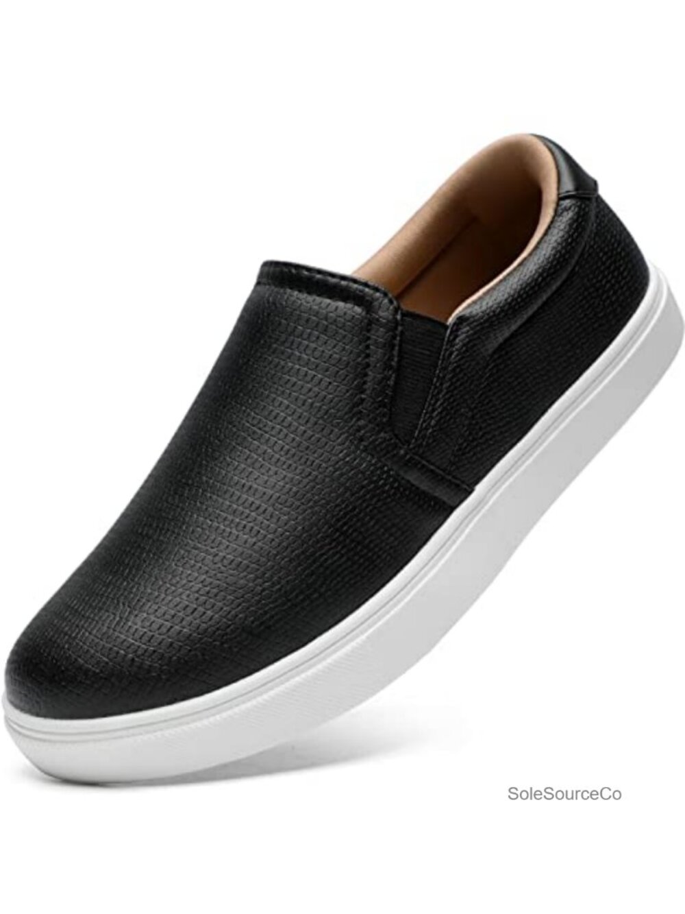 Women's Vegan Faux Leather Slip On Loafers with Memory Foam Comfort